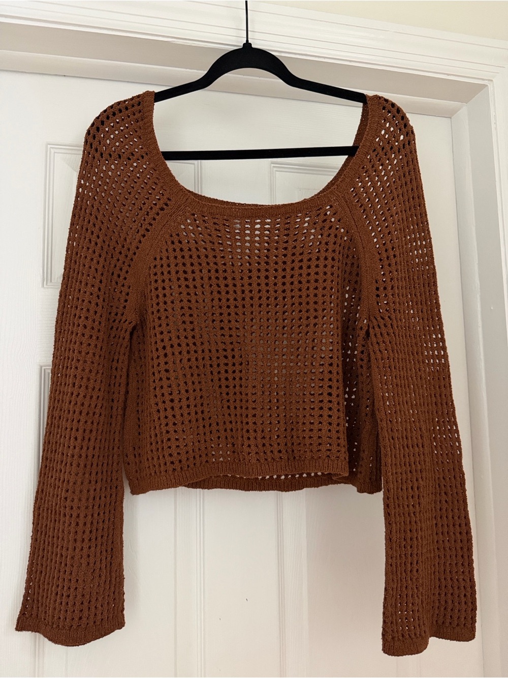 Old Navy Open-Knit Crop Boucle Sweater